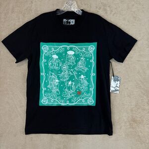 Rip N Repair Come Back Home Graphic T-Shirt Mens S Black Green Korean Folk‎ Art